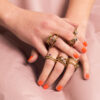 anello in bronzo, anello artigianale, anello in bronzo con pietra colorata, anello forme naturali, anelli artigianali a Milano, gioielli artigianali