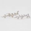Orecchini climber artigianali forma boccioli, orecchini artigianali in argento 925, orecchini artigianali a Milano