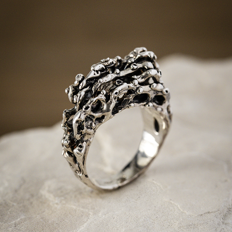 Anello Barriera Corallina in Argento 925 - PRONTO PER LA SPEDIZIONE