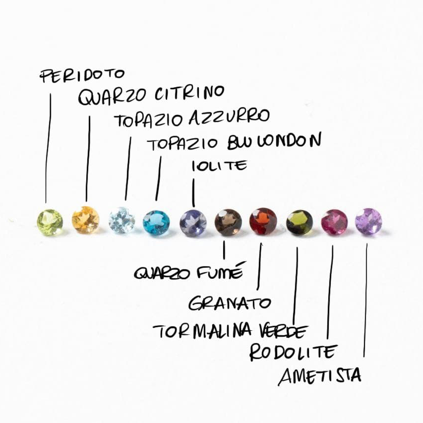 (image for) Anello Alga con pietra colorata in Argento