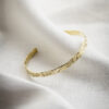 bracciale rigido aperto regolabile, bracciale in bronzo o argento 925, bracciale rigido artigianale, made in italy, bangle artigianale in argento 925