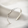 bracciale rigido aperto regolabile, bracciale in bronzo o argento 925, bracciale rigido artigianale, made in italy, bangle artigianale in argento 925