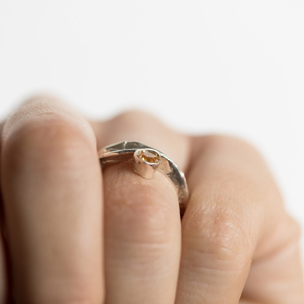 Anello Alga con pietra &#8211; PRONTO PER LA SPEDIZIONE