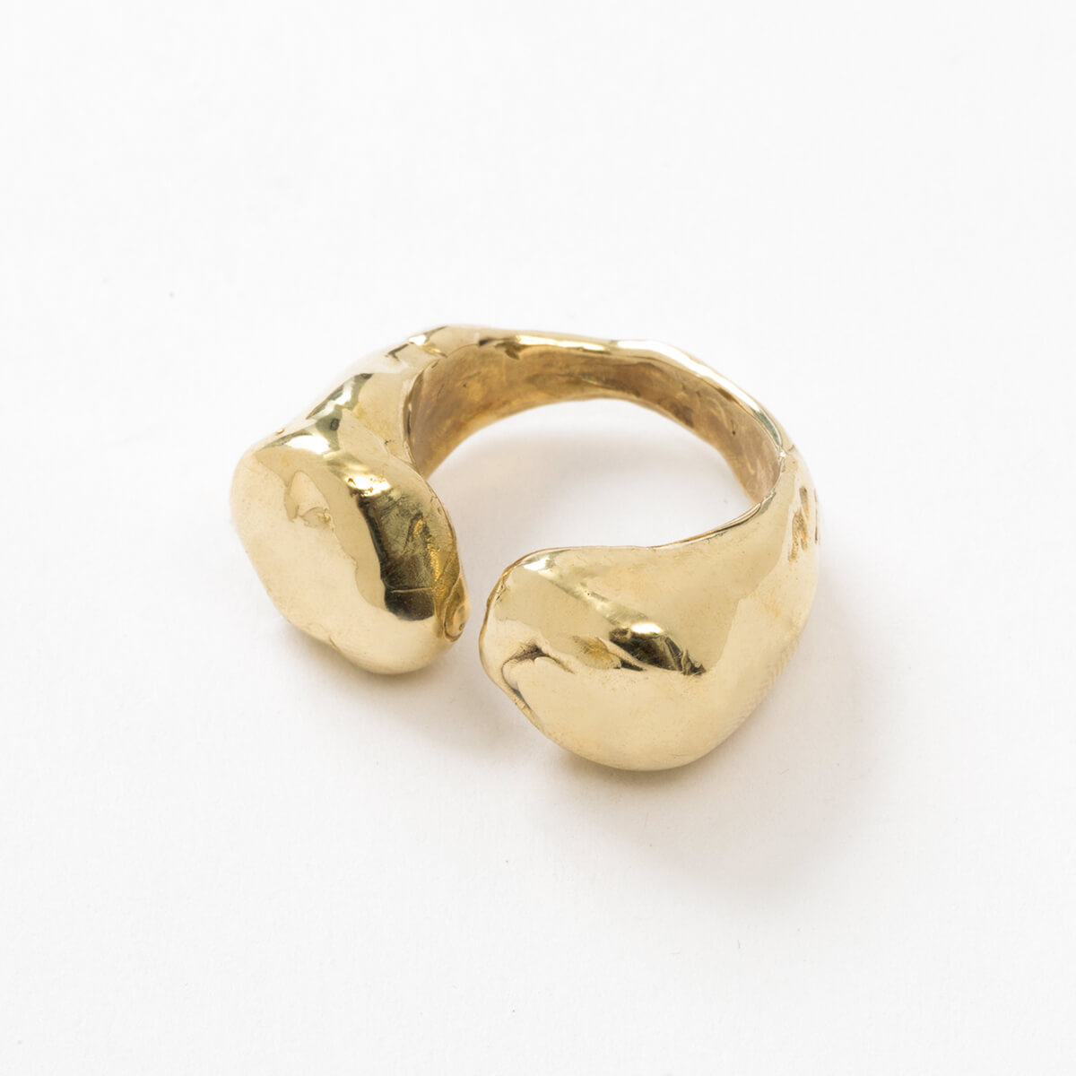 anello aperto in bronzo giallo