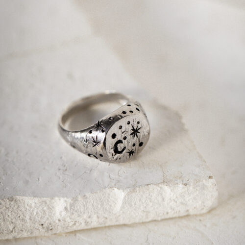 anello sigillo notte stellata