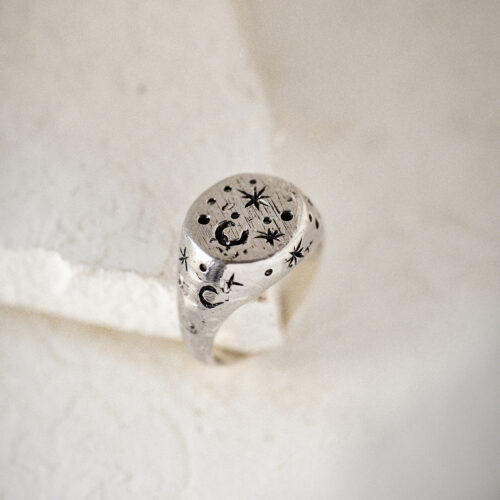 anello sigillo notte stellata