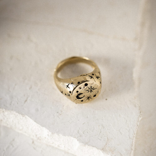anello sigillo notte stellata