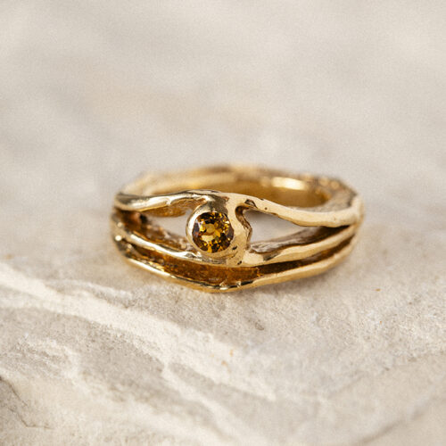 Anello Alga con pietra centrale