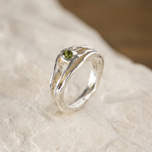 Anello Alga con pietra centrale